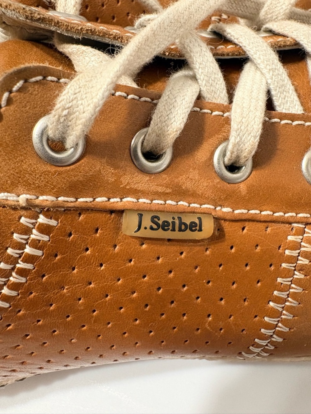 Josef Seibel Woman’s Caspian Leather Comfort Shoes Sneakers in Camel EU 38 - Picture 8 of 12